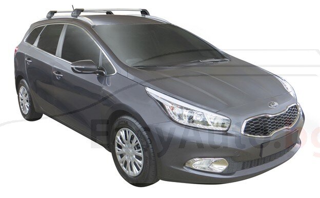 Yakima Flush греди за Kia Ceed комби 2012-2018 с вградени надлъжни греди - Черни