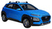 Черни аеродинамични греди Yakima Flush греди за Hyundai Kona модел от 2017 до 2023 година