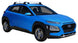 Черни аеродинамични греди Yakima Flush греди за Hyundai Kona модел от 2017 до 2023 година