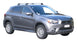 Напречни греди за Citroen C4 Aircross, Mitsubishi ASX и Peugeot 4008 година с надлъжен рейлинг - Yakima Flush Черни
