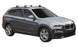Черни аеродинамични греди Yakima Flush за BMW X1 F48 от 2016 до 2021 година с вградени надлъжни греди