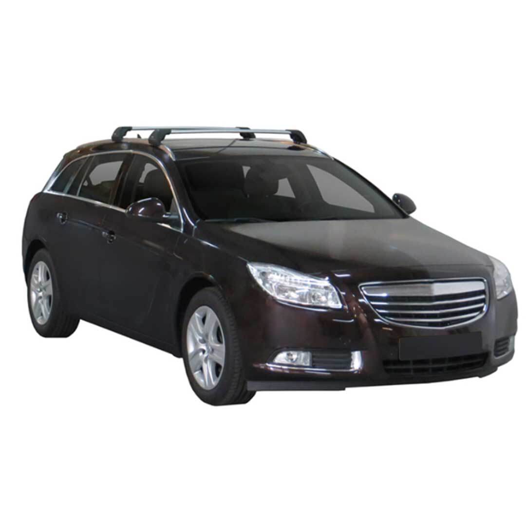 Черни Yakima Flush греди за Opel Insignia Sport tourer от 2009 до 2017 година