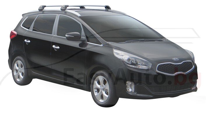 Черни Yakima Flush греди за Kia Carens 2013- и Kia Soul 2014-2020