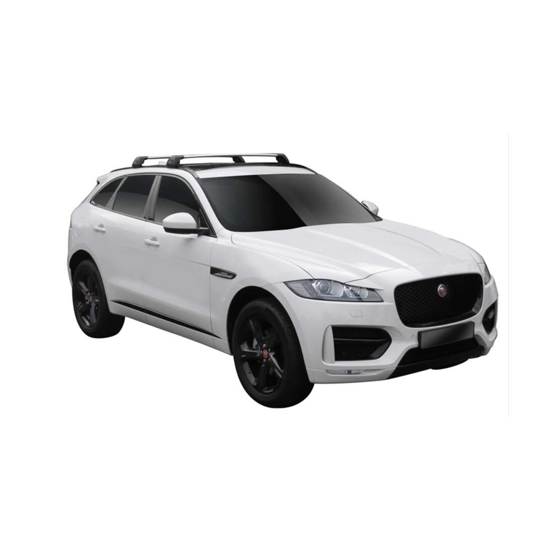 Напречни греди за Jaguar F-Pace 2016 с вградени надлъжни греди - Yakima Flush Черни
