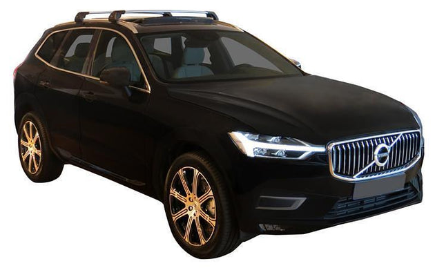 Черни супер аеродинамични греди ЧЕРНИ Yakima Flush греди за Volvo XC-60 модел от 2017 до 2022 година