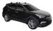 Черни аеродинамични греди Yakima Flush за Hyundai Santa Fe модел 2012 до 2018 година с вградени надлъжни греди