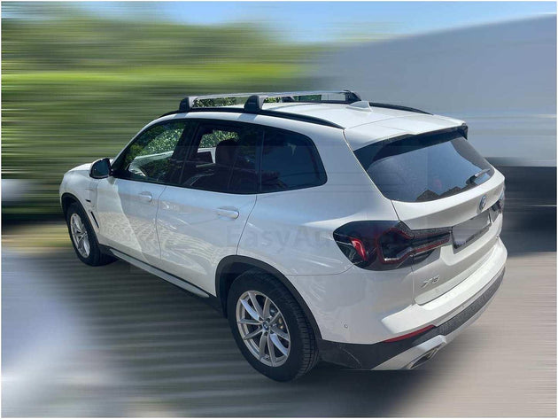 Черни супер аеродинамични греди Yakima Flush греди за BMW iX3 и BMW X3 G01 модел от 2017 година и нагоре