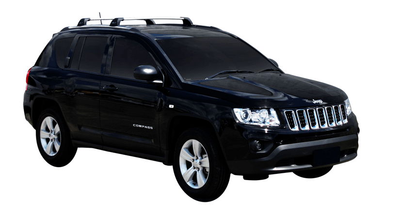 Супер аеродинамични - Сиви греди Yakima Flush греди за Jeep Compass модел от 2011 до 2016 година