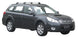 Сиви аеродинамични греди Yakima Flush за Subaru Outback от 2009 до 2014 година с вградени надлъжни греди