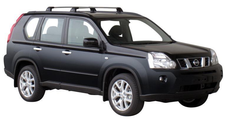 Сиви Супер аеродинамични греди Yakima Flush товарни греди за Nissan X-Trail Т30 и Т31 от 2001 до 2014 година