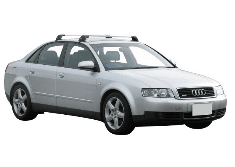 Супер аеродинамични СИВИ Yakima Flush греди за Audi A4 седан модел от 2001 до 2008 година