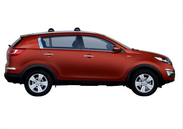 Супер аеродинамични СИВИ Yakima Flush греди за Kia Sportage модел 2010 до 2015 година с плътно вградени надлъжни греди
