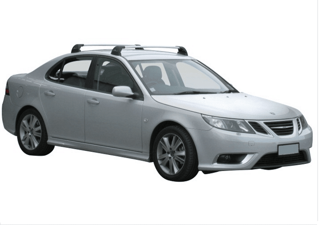 Супер аеродинамични СИВИ Yakima Flush греди за SAAB 9-3 седан и комби без надлъжни греди модел от 2003 до 2007 година