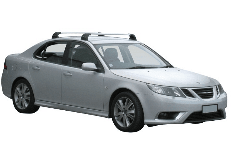 Супер аеродинамични СИВИ Yakima Flush греди за SAAB 9-3 седан и комби без надлъжни греди модел от 2003 до 2007 година