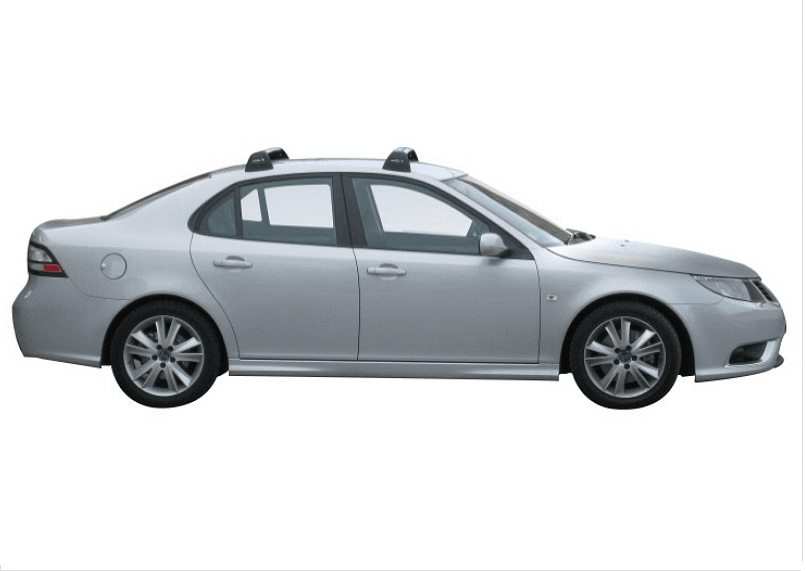 Супер аеродинамични СИВИ Yakima Flush греди за SAAB 9-3 седан и комби без надлъжни греди модел от 2003 до 2007 година