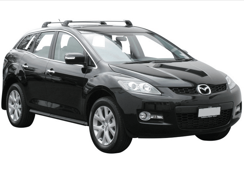 Супер аеродинамични СИВИ Yakima Flush греди за Mazda CX-7 модел от 2007 до 2012 година без надлъжни греди