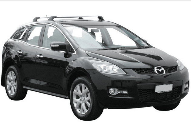 Супер аеродинамични СИВИ Yakima Flush греди за Mazda CX-7 модел от 2007 до 2012 година без надлъжни греди