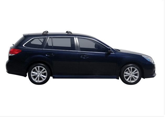 Супер аеродинамични СИВИ Yakima Flush греди за Subaru Legacy комби модел от 2009 година и нагоре без надлъжни греди