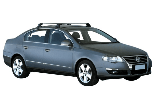 Супер аеродинамични СИВИ Yakima Flush греди за VW Passat B6/B7 седан модел от 2005 до 2015 година