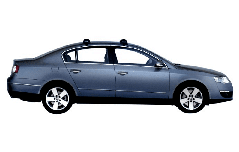 Супер аеродинамични СИВИ Yakima Flush греди за VW Passat B6/B7 седан модел от 2005 до 2015 година