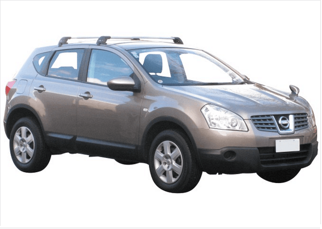 Супер аеродинамични СИВИ Yakima Flush греди за Nissan Qashqai модел от 2007 до 2013 година без надлъжни греди