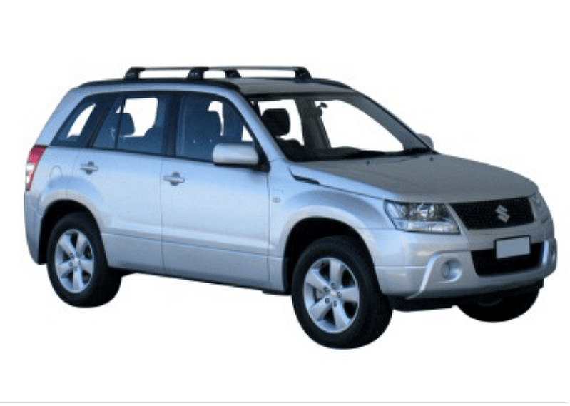 Супер аеродинамични СИВИ Yakima Flush греди за Suzuki Grand Vitara 3 и 5 врати модел от 2005 до 2015 година с плътно вградени надлъжни греди