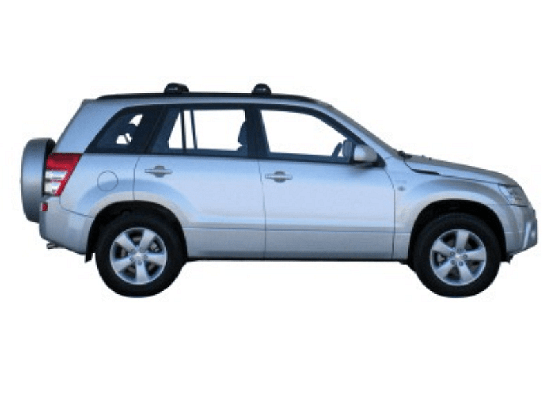 Супер аеродинамични СИВИ Yakima Flush греди за Suzuki Grand Vitara 3 и 5 врати модел от 2005 до 2015 година с плътно вградени надлъжни греди
