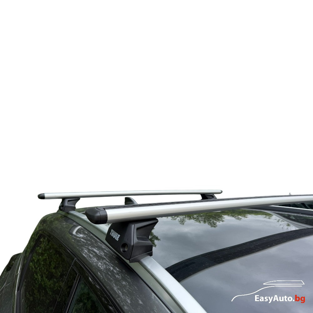 Товарни греди Thule 7106 Flush rail EVO SIlver за Nissan Qashqai (J12) модел след 2021 година и нагоре с вградени надлъжни греди