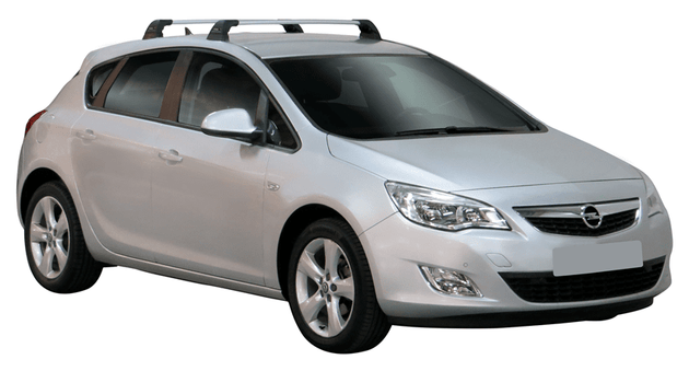 Черни супер аеродинамични греди Yakima Flush за Opel Astra J, Astra GTC и Opel Adam