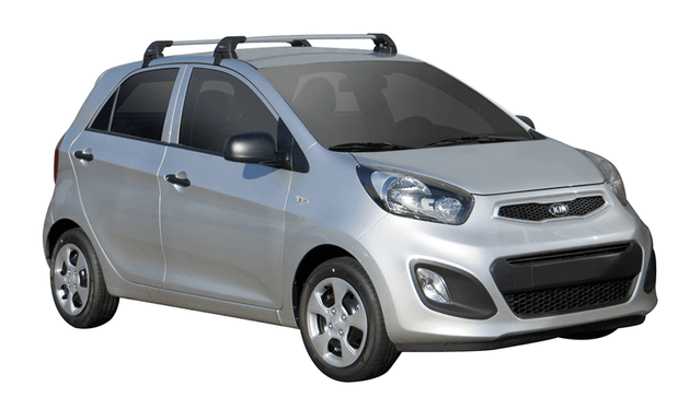 Yakima Flush греди за Kia Picanto от 2011 до 2017 година- Черни