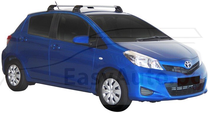 Черни Yakima Flush греди за Toyota Yaris с 5 врати след 2011 до 2020 година
