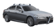 Черни аеродинамични греди Yakima Flush за Alfa Romeo Giulia след след 2016 година БЕЗ надлъжни греди