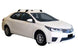 Черни супер аеродинамични Yakima Flush греди за Toyota Corolla sedan модел от 2014 до 2019 година