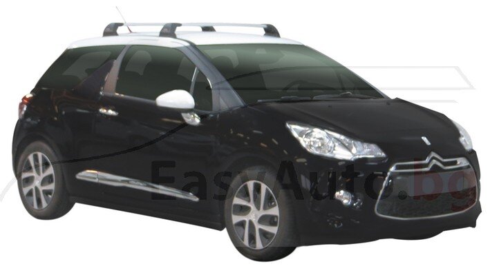 Yakima Flush греди за Citroen C3 2009 до 2016 година и Citroen DS3- Черни