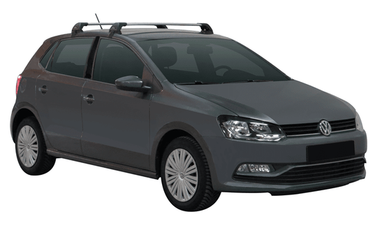 Черни Yakima Flush греди за VW Polo 2009-2018 модел с 5 врати