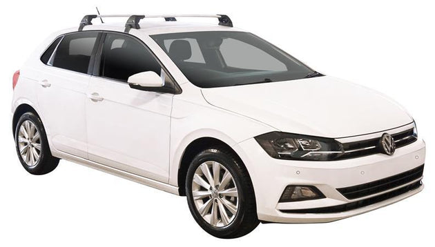 Черни Yakima Flush греди за VW Polo с 5 врати от 2017 година и нагоре