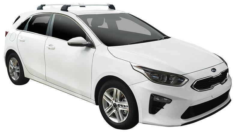 Черни аеродинамични греди Yakima Flush за Hyundai i30 2012-2017, Kia Cee'd Хечбек след 2018 година, Mazda 3 2009-2013, Mazda CX-5 2012-2017 година