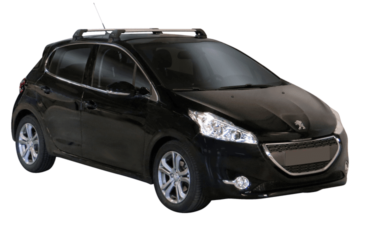 Аеродинамични греди Yakima Flush за Peugeot 208 2012-2019 година с 5 врати - Черни