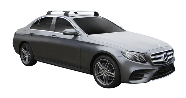 Черни аеродинамични греди Yakima Flush за Mercedes W213 Sedan след 2016 до 2023 година