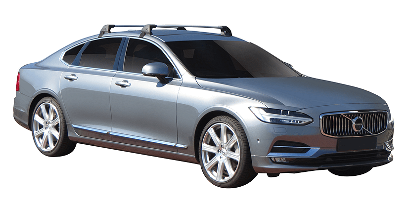 Черни Yakima Flush греди за Volvo S90 sedan след 2016 година