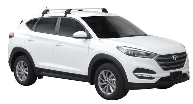 Черни аеродинамични Yakima Flush греди за Huyndai Tucson модел 2015 до 2021 година БЕЗ надлъжни греди