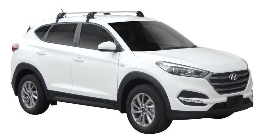 Черни аеродинамични Yakima Flush греди за Huyndai Tucson модел 2015 до 2021 година БЕЗ надлъжни греди