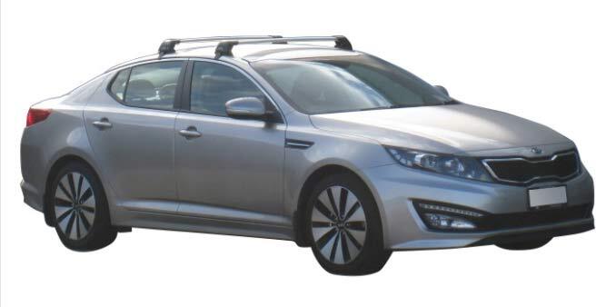 Yakima Flush греди за KIA Optima sedan от 2011 до 2015 година - Черни