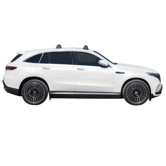 Черни аеродинамични греди Yakima Flush за Mercedes EQC модел от 2018 година нагоре БЕЗ надлъжни греди