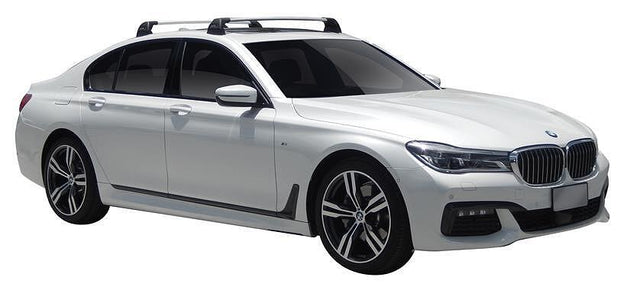 Черни аеродинамични греди Yakima Flush за BMW 7-ма серия G11 модел от 2015 до 2023 година
