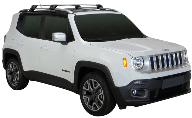 Черни Yakima Flush греди за Jeep Renegade след 2015 година