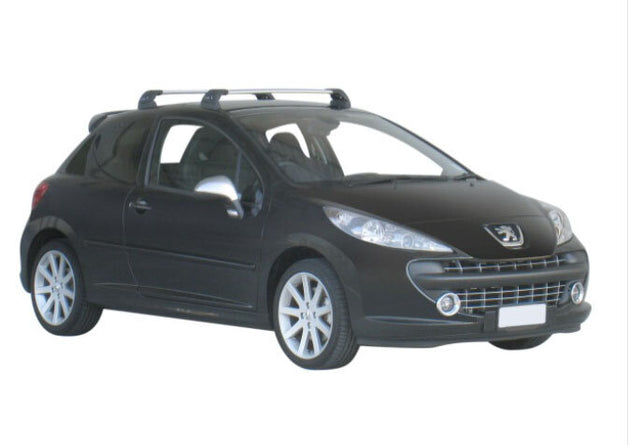 Черни Аеродинамични греди Yakima Flush за Peugeot 207 Hatchback с 3 или 5 врати