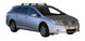 Черни супер аеродинамични товарни греди Yakima Flush за Toyota Avensis Combi модел след 2009 до 2021 година