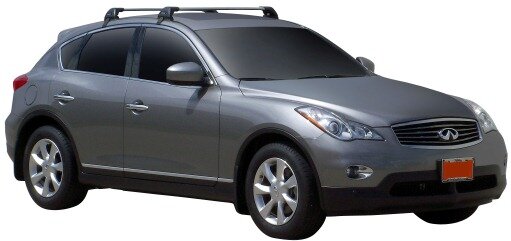 Черни Yakima Flush греди за Infiniti EX след 2007 година без надлъжни греди