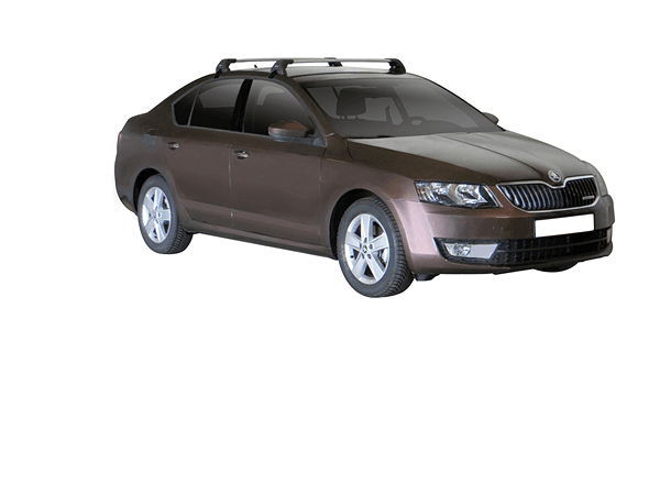Yakima Flush аеродинамични греди за Skoda Octavia 3 Хечбек от 2013 до 2020 година без надлъжни греди - Черни
